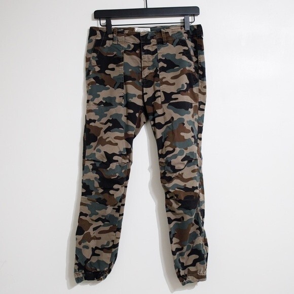 Nili Lotan Cropped French Military Pants Camo Camel Stretch Twill Cotton Size 2 - Picture 4 of 12